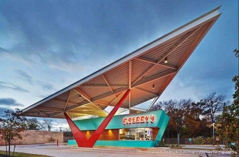 Google Architecture, Googie Design, Spring Architecture, Googie Architecture, Midcentury Architecture, Station Service, Streamline Moderne, Mid Century Architecture, Gas Stations