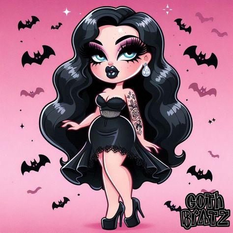 Feeling the pinup vibes lately ❤️‍🔥 #bratz #explorepage Bratz Sketches, Bratz Dolls Paintings, Bratz Drawings, Bratz Doll Drawing, Goth Bratz, Bratz Art, Doll Drawing, Halloween Images, Bratz Doll