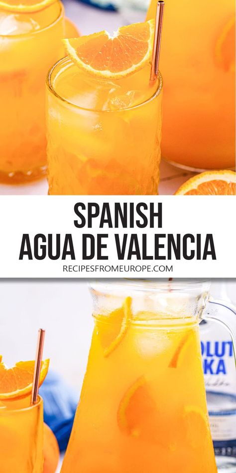 Want to sip on refreshing Agua de Valencia? This classic Spanish orange cocktail is perfectly sweet, bubbly, and so easy to whip together! Spanish Drinks Alcohol, Spanish Drinks, Nye 2024, Orange Cocktail, Orange Cocktails, Spanish Tapas, Drinks Alcohol, Food Culture, Cocktail Recipes