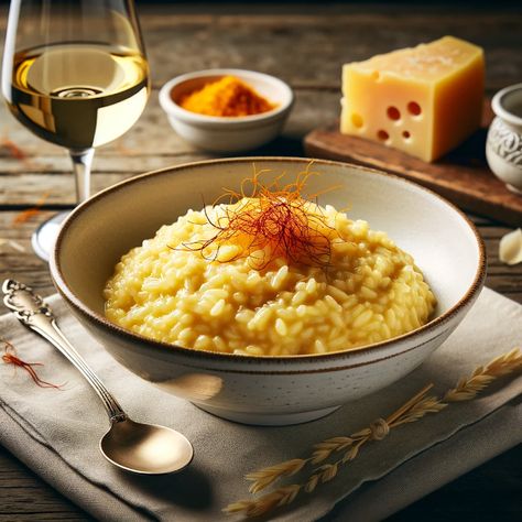 Cooking up Joy - Made with love: Golden Elixir of Milan: A Risotto alla Milanese Jo... Risotto Alla Milanese, Homemade Chicken Stock, Arborio Rice, Food Artwork, Rice Grain, Parmigiano Reggiano, Vegetable Stock, Creamy Sauce, Serving Size