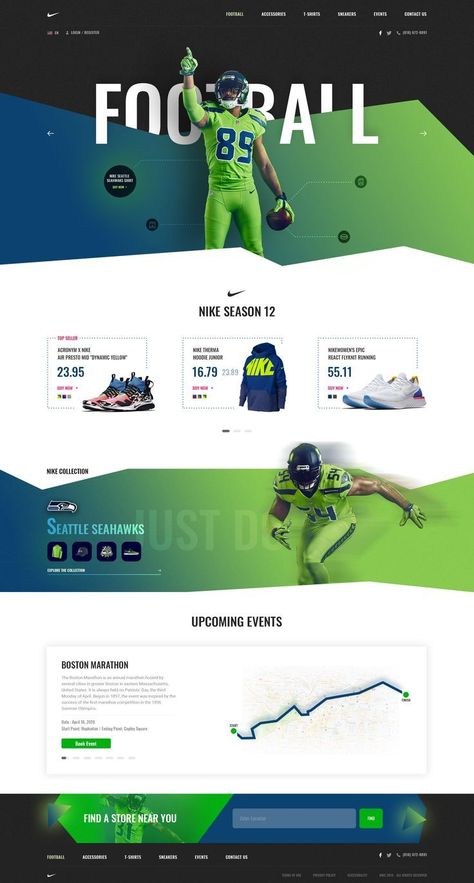 Design Websites, Mise En Page Web, Design Sites, Best Landing Pages, Sports Design Inspiration, 광고 디자인, Sports Website, Sports Graphics, Webpage Design