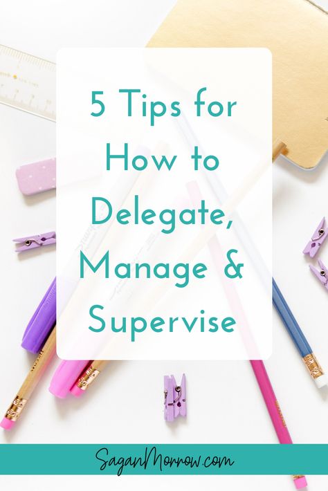 Not sure how to delegate, manage, or supervise people? These 5 project management tips will help you out! Foster healthy relationships with the people you manage and become a better leader today with these management tips... How To Be A Good Office Manager, Orientation Ideas Work, Program Director Tips, Supervisor Organization Tips, How To Manage People Leadership, Program Manager Tips, First Time Supervisor, How To Manage People, People Management Skills