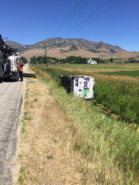 WEBER COUNTY, Utah — The driver of a FedEx vehicle was booked into jail on DUI charges after he crashed a van into a ditch in Weber County Tuesday. According to the Weber County Sheriff #UtahDUI #DUI #News Fedex Truck Accident, Fedex Car Broke Down, Fedex Accident Truck, Fedex Car Got Accident, Fedex Truck Accident Proof, Fedex Accident, Fedex Accident Proof, Sandra Bullock Legs, Fedex Package