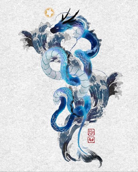 Yuumei Art, Dragon Tattoo Art, Eastern Dragon, Japan Tattoo Design, Japanese Art Prints, Tatuaje A Color, Dragon Tattoo Designs, Tattoo Style Drawings, 카드 디자인