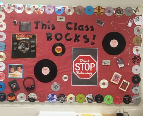 Classroom Bulletin Board 2024 Classroom, Teacher Appreciation Doors, Classroom Bulletin Board, Dont Stop Believing, Classroom Bulletin Boards, Staff Appreciation, Bulletin Boards, Bulletin Board, Teacher Appreciation