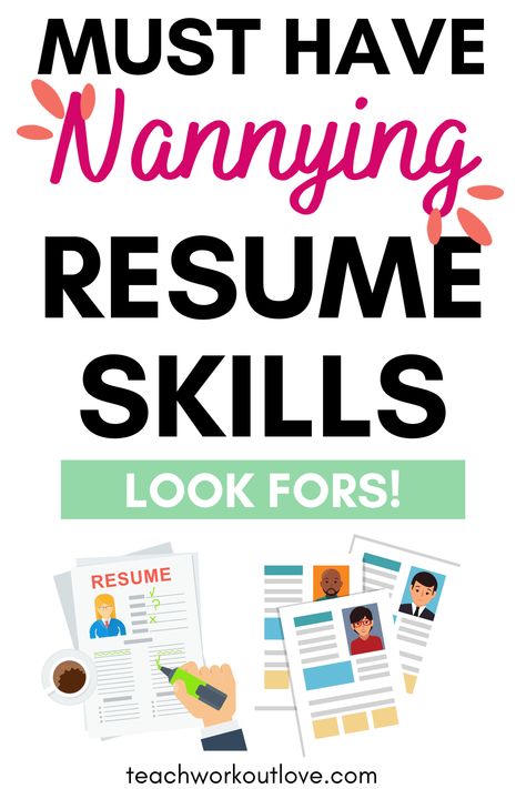 Almost every mom at some point faces a need to make a life-time choice and choose the best nanny for a child. Considering that we trust nannies in the most important — care about our children, the choice gets tough.  A nanny is a universal soldier who provides care to toddlers, children, and babies and … The post Must-Have Nannying Resume Skills appeared first on Teach.Workout.Love. Universal Soldier, Live In Nanny, List Of Skills, Resume Words, Resume Skills, Positive Behavior, Best Resume, Resume Tips, Being Good