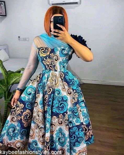 3 Yards Ankara Styles for Ladies in Nigeria - Kaybee Fashion Styles Gathers Gown, Ankara Dress Designs, Ankara Long Gown, Ankara Short Gown Styles, Ankara Long Gown Styles, Dress Ankara, Ankara Dress Styles, Ankara Gowns, African Print Dress Ankara