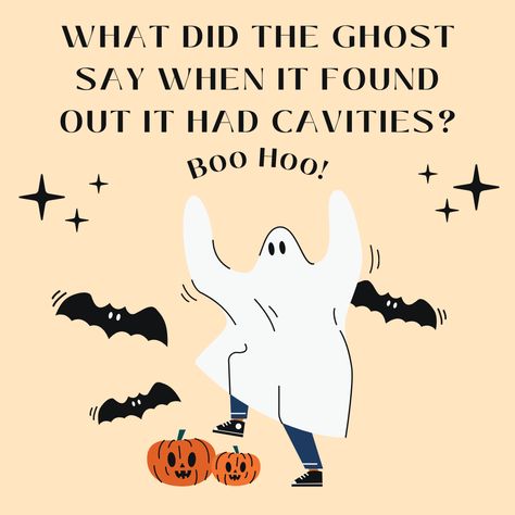 In the spirit of Halloween fun, here are some of our favourite Halloween dental jokes and dental-themed Halloween pumpkins (swipe to see 👉 🎃)! PLUS: click the link for some cute spooky-themed printables for kids - just print and give them to the kiddos to colour! 👉 https://bit.ly/3GeqEyq | And if you're looking for a good dental cleaning after all that Halloween candy - or anytime - we are here to look after you 😁 Wishing you a safe & happy Halloween! 👻 🎃 Halloween Dental Jokes, Halloween Fun For Kids, Orthodontics Marketing, Dental Post, Dental Halloween, Office Marketing, Halloween Teeth, Fun Halloween Activities, Dental Posts