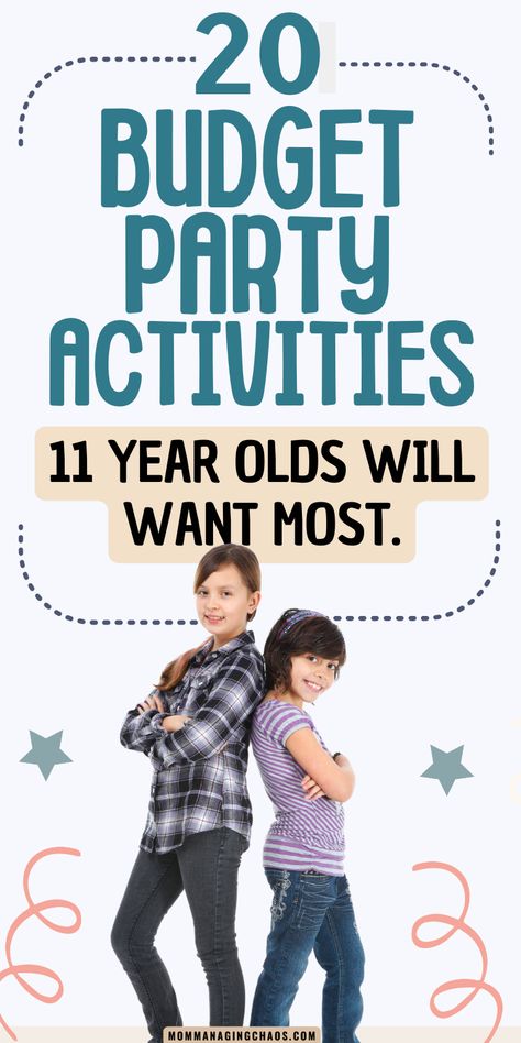 Plan a memorable and budget-friendly birthday party for 11-year-olds with these 20 activities that won't break the bank. These affordable options ensure a fun-filled celebration without eating up your wallet. Party ideas, party inspiration, partying idea, party planning ideas Fairy Birthday Party Activities, Fun Birthday Party Activities, Indoor Birthday Games, Outside Birthday Parties, Outdoor Kids Party, Budget Birthday Party, Cheap Birthday Party, Budget Birthday, Girls Party Games