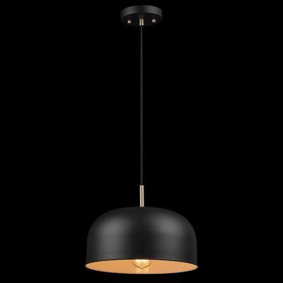 With a trendy matte black shade, this pendant light is perfect for bringing a turn-of-the-century modern farmhouse look to any area of your home. The fully adjustable hanging cord allows you to customize the fixture to your specific needs and looks great above a dining room table or hung as a set above a kitchen island. This rustic light features a sleek dome design for the shade that places it firmly in a timeless farmhouse style. The classic black hanging cord, canopy, and shade accent your mi Matte Black Kitchen Island, Best Kitchen Island, Timeless Farmhouse, Matte Black Kitchen, New House Build, Black Kitchen Island, Kitchen Island Light, Rustic Light, Cozy Wear