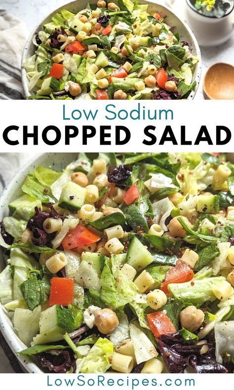 Low Sodium Chopped Salad Low Sodium Cabbage Recipes, Low Sodium Salad Dressing Recipes, Low Sodium Low Sugar Recipes, Low Sodium Asian Recipes, Low Sodium Salads, Low Sodium Lunch Ideas For Work, Low Sodium Coleslaw Recipe, Low Sodium Salad, Low Sodium Chicken Breast Recipes