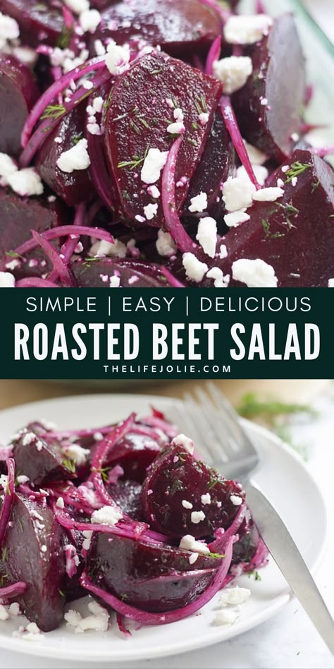 Easy Beet Salad, Fresh Produce Recipes, Beet Salad With Feta, Beet Salad Recipe, Feta Salad Recipe, Kitchen Aid Recipes, Beet Salad Recipes, Roasted Beet Salad, Salad With Feta