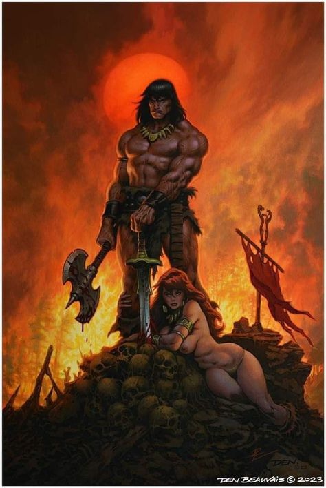 Conan The Barbarian Comic, Conan O Barbaro, Arte Pulp, Hulk Art, Gaming Art, Frank Frazetta, Conan The Barbarian, Pulp Art, Science Fiction Art