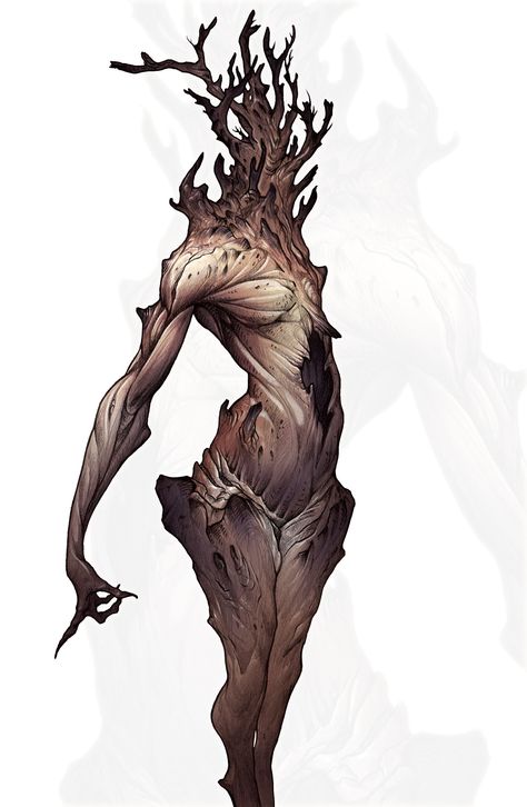 ArtStation - Beach Keeper, Ekaterina Yastrubetskaya Treant Character Design, Tree Character Design Concept Art, Evil Dryad, Beach Concept Art, Tree Character Design, Tree Lady, Tree Monster, Arte Zombie, Humanoid Creatures