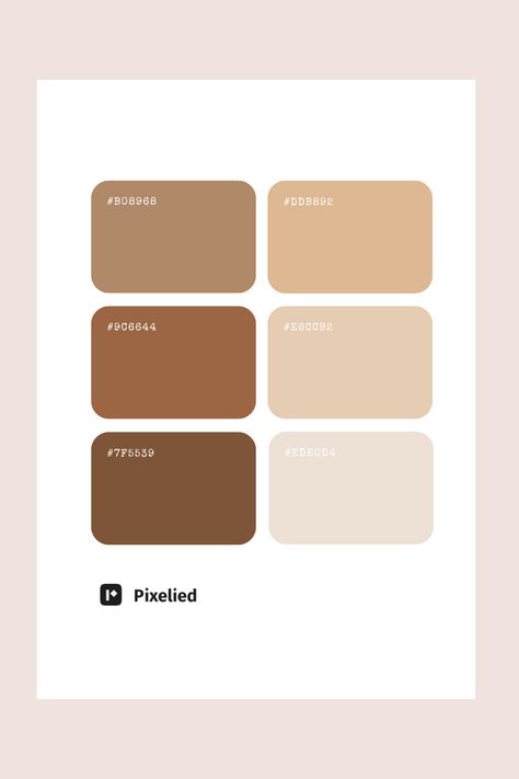 This Brown pastel palette features a warm and earthy range of tones. It transitions from light beige and sand hues to deeper browns, evoking a natural and cozy feel. Ideal for designs needing a grounded and inviting touch. Pastel, Pastel Brown Palette, Color Scheme Generator, Color Generator, Pastel Color Palette, Flip Image, Blur Image, Pastel Color Schemes, Pastel Colour Palette