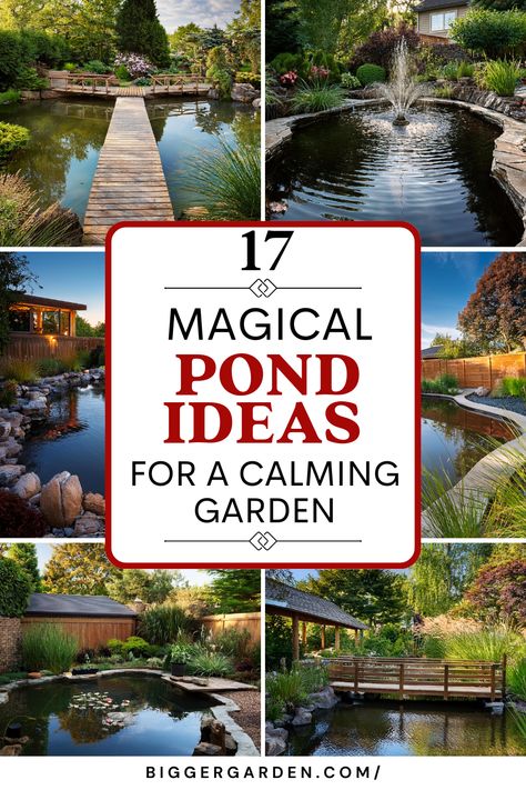 Uncover 17 stunning pond ideas to elevate your garden oasis with small backyard ponds and charming backyard waterfall features. Explore waterfall ideas, taman air designs, and innovative garden pond design options for outdoor ponds. Try DIY pond projects to craft your dream garden water feature. How To Build A Pond, Diy Pondless Water Feature, Modern Pond, Enchanting Backyard, Pond Rocks, Zen Pond, Fish Ponds Backyard, Small Garden Waterfalls, Small Backyard Ponds