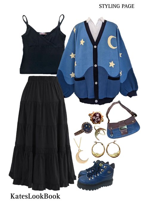 Preppy Witch Aesthetic, Cosmic Witch Aesthetic Outfit, Subtle Witchy Outfits, Witch Asethic Outfits, Space Witch Outfit, Witch Themed Outfit, Cosmic Witch Aesthetic Fashion, Celestial Witch Aesthetic Outfit, Purple Witch Aesthetic Outfit