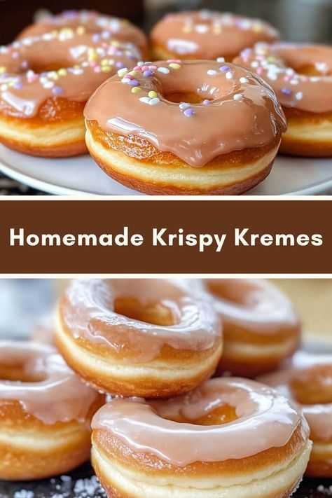 Homemade Krispy Kremes Kristy Kreme Donut Recipes, Homemade Krispy Kreme Donuts Recipe, Krispy Cream Donut, Crispy Cream Donuts Recipe, Homemade Donuts Recipe Easy, Krispy Kreme Donuts Recipe, Cream Donut Recipe, Easy Donut Recipe, Krispy Kreme Donuts