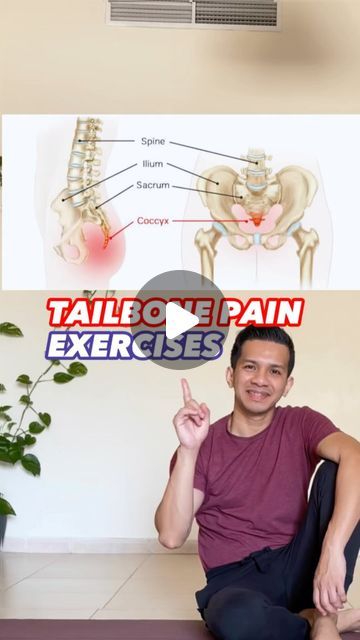 Madz Mariwa 🇵🇭 on Instagram: "Unlock relief with these tailbone-targeted exercises – effective, essential, and ready to ease your discomfort away! #TailboneRelief #PainFreeLiving #coccyxpain #coccyxpainrelief #physicaltherapy" Exercise For Tailbone Pain, Sore Tailbone Remedies, Stretches For Tailbone Pain, Coccyx Pain Relief Exercise, Tail Bone Pain Relief Exercise, Tailbone Pain Relief Stretches, Tailbone Exercises, Tailbone Stretches, Coccyx Pain Relief