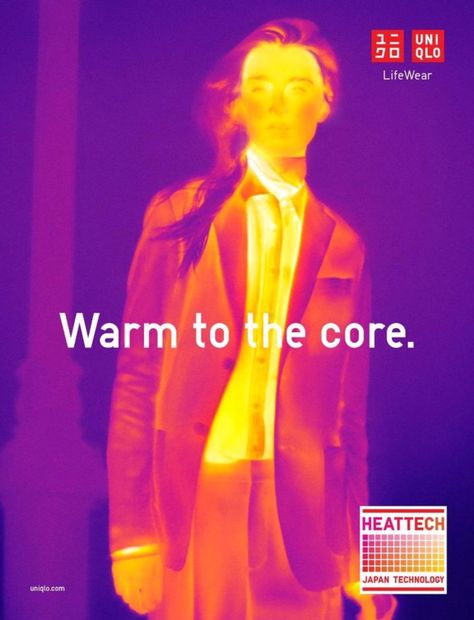 Uniqlo Advertising, Uniqlo Campaign, Uniqlo Ads, Fashion Sale Poster, Motion Graphics Typography, Heat Map, Fashion Words, Tech Branding, Luxury Branding Design