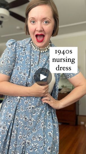 57K views · 11K reactions | Have you seen any other clever vintage breastfeeding garments? 

I’m not even breastfeeding anymore and I still wear this cuz it’s cute! 😆 | Flashback Summer | flashbacksummer · Original audio Nursing, Sewing Patterns, Diy Breastfeeding Clothes, Breastfeeding Outfits, Diy Nursing Clothes, Vintage Nursing, Breastfeeding Dress, Nursing Dress, Have You Seen