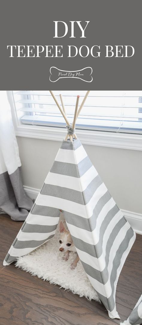 Dog Bed Teepee, How To Make A Dog Teepee, Sew Dog Bed Cover, Dog Bed Tent, Diy Pet Teepee, Pet Teepee Diy, Diy Bunny Teepee, Beds For Dogs Diy Ideas, Dog Teepee Diy