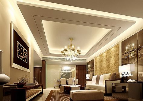 suspended ceiling- living room design with suspended ceiling Latest False Ceiling Designs, Simple False Ceiling Design, Gypsum Ceiling Design, False Ceiling Ideas, False Ceiling Designs, Ceilings Design, False Ceiling Living Room, Pop False Ceiling Design, House Ceiling