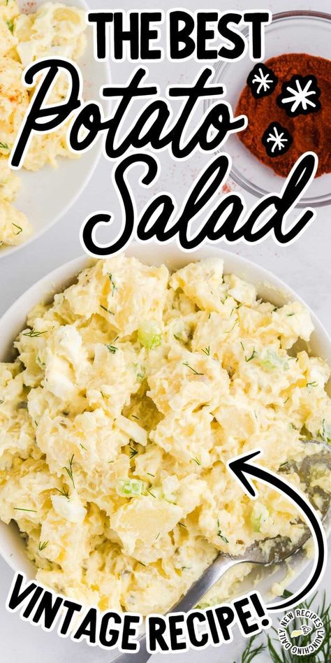 Creamy Potato Salad Recipe, Homemade Potato Salad, Salad With Eggs, Raw Salads, Recipes Cabbage, Old Fashioned Potato Salad, American Potato Salad, Best Potato Salad, Easy Italian Pasta Salad