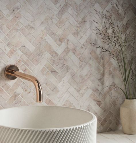 Herringbone Tile Bathroom, Marble Herringbone Tile, Herringbone Mosaic Tile, Marble Herringbone, Honed Marble Tiles, Mandarin Stone, Tiles Floor, Honed Marble, Herringbone Tile