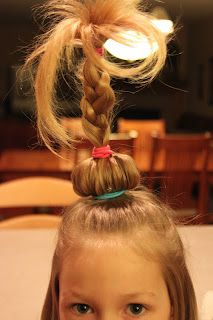 Whoville Hair How To Do, Whoville Hair, Narnia Costumes, Literacy Week, Girls Hairdos, Sock Bun, Hippie Hair, Dress Up Day, Diy Toddler