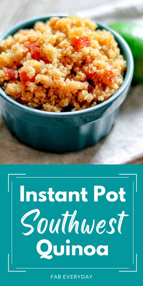 Spanish Quinoa Instant Pot, Hamburger And Quinoa Recipes, Quinoa Instant Pot Recipes, Flavored Quinoa, Side Dish With Chicken, Pressure Cooker Quinoa, Instant Pot Quinoa Recipes, Mexican Sides, Hamburger Dinner Ideas