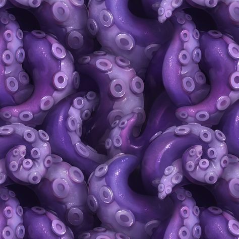 Tentacle Art, Monster Prom, Tangle Pattern, Octopus Tentacles, Octopus Art, Tangle Patterns, Surface Pro, Purple Aesthetic, Kraken