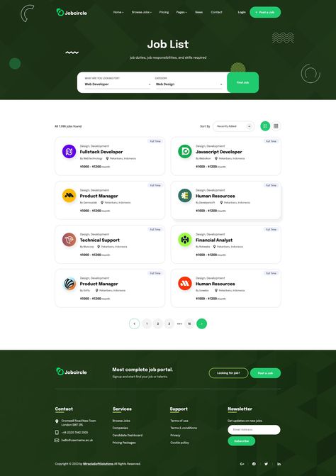 Job Circle - Job Portal Template Job Portal Website Design, Job Portal Website, Find Job, Startup Office, Interactive Web Design, List Website, Job Website, List Of Jobs, Psd Designs