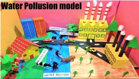 Water Pollution Model, Water Pollution Project, Air Pollution Project, Pollution Project, Science Exhibition Ideas, Diy Best Out Of Waste, Science Project Models, Save Earth Drawing, Science Exhibition Projects