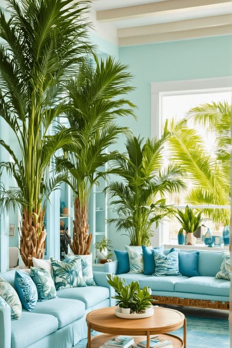 25 Modern Coastal Living Room – The Crafty Hacks Beach House Porch Aesthetic, Green Beach House, Modern Coastal Living Room, Beautiful Bed Designs, Beach Furniture, Beach House Living Room, Beach House Interior Design, Turquoise Decor, House Of Turquoise