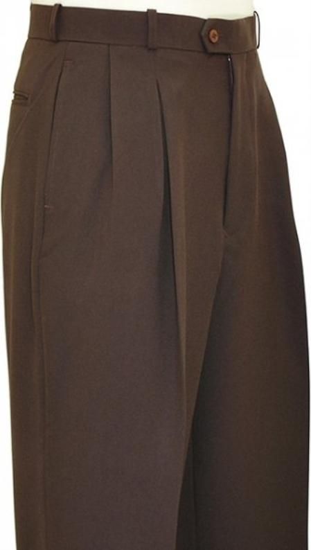 Mens Pleated Pants, Mens Wide Leg Pants, 1940s Mens Fashion, Wide Leg Slacks, 1920s Mens Fashion, Baggy Dresses, Mens Slacks, Pants Outfit Men, Brown Dress Pants