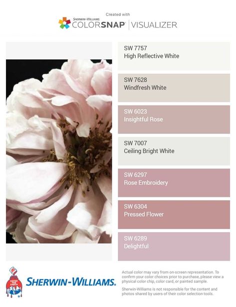 Sherwin Williams Dusty Rose Colors, Rose Embroidery Sherwin Williams, Mauve Pink Sherwin Williams, Sherwin Williams Rose Embroidery, Sherwin Williams Apple Blossom, Sherwin Williams Neutral Pink, Dusty Pink Sherwin Williams, Rose Brocade Sherwin Williams, Sherwin Williams Insightful Rose