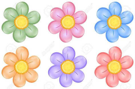 Margarita Flower, Flower Vector Art, Scrapbook Pictures, Mermaid Sticker, Daisy Wallpaper, Flower Party, Floral Stickers, Flower Clipart, Different Flowers