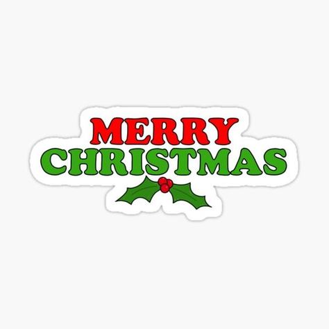 "Merry Christmas" Sticker for Sale by kierawd Merry Christmas Topper Printable, Merry Christmas Topper Free Printable, Merry Christmas Stickers Printable, Marry Christmas Design, Merry Christmas Lettering Design, Merry Christmas Topper, Merry Christmas Aesthetic, Merry Christmas Template, Merry Christmas Logo