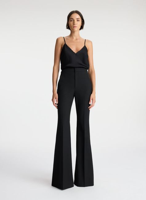 Anders Flared Pant Flared Suit Pants, Flared Suit, Fashion Institute, Tuxedo Jacket, Vogue Fashion, Hook Eye, Flare Pants, Trousers Women, Signature Style