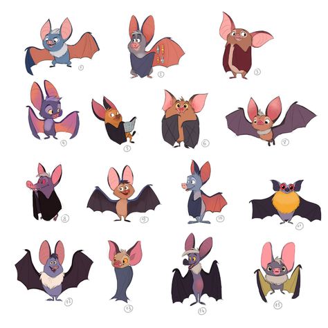 ArtStation - Bat, Martina Petrova Bat Character Design, Bat Pics, Bat Character, Cartoon Bat, Bat Art, Bat Design, Drawing Things, Cute Bat, Concept Illustration