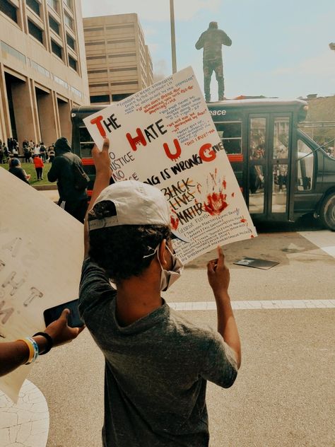 BLM, protest, poster, The Hate U Give, aesthetic, aesthetic picture, photography, Cleveland, Black Live Matter Blm Protest, Talk A Lot, Say Anything, Black Lives, Collage, Pins, Quick Saves, Black