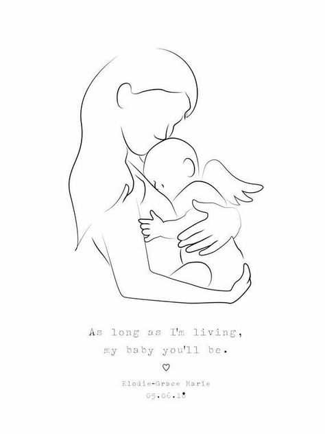 Angel Art Drawing, Angel Baby Drawing, Mutterschaft Tattoos, Guardian Angel Art, Angel Baby Quotes, Baby Memorial Tattoos, Angel Baby Art, Baby Angel Tattoo, Baby Memorial