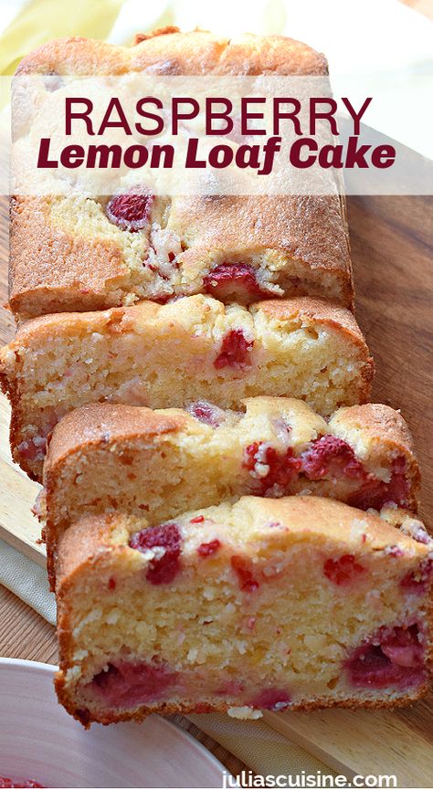 Raspberry Lemon Loaf Cake Raspberry Lemon Loaf, Raspberry Bread, Mothers Day Desserts, Lemon Loaf Cake, Raspberry Desserts, Sweet Temptation, Raspberry Lemon, Raspberry Recipes, Mother's Day Brunch