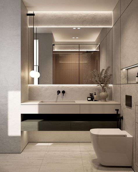 LEQB - CREATIVE SPACES FOR LIFE AND BUSINESS Minimal Bathroom Design, Dental Design Interior, Toilet Design Modern, Minimal Bathroom, Bathroom Sink Design, Narrow House Designs, Wc Design, Modern Bathroom Interior, Bathroom Design Layout