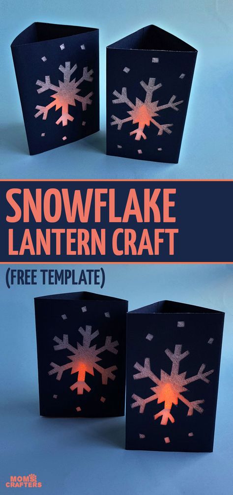 Winter Paper Crafts, Easy Winter Crafts, Easy Crafts For Teens, January Crafts, December Crafts, Lantern Craft, Snowflake Craft, Snow Flakes Diy, Crafts For Seniors