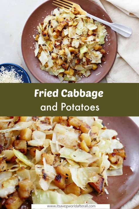 Fried Cabbage Potatoes And Onions, Fried Cabbage And Potatoes Recipes, Cabbage Potato Onion Recipes, Cabbage Potato Carrot Recipe, Sauteed Cabbage And Potatoes, Cabbage Potatoes And Ham, Potato Cabbage Recipes, Potatoes And Cabbage Recipes, Cabbage And Potatoes Recipes