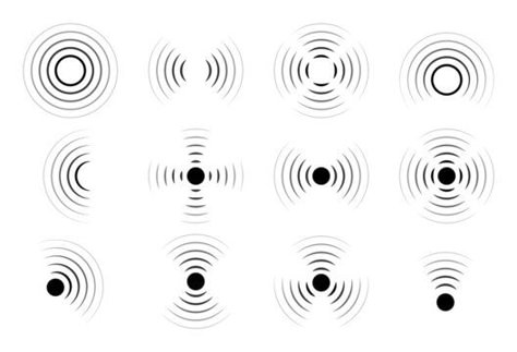 White Space Logo, Sound Wave Logo, Echo Logo, Speaker Logo, Pulse Logo, Aqua Planet, Ripple Logo, Sound Symbol, Wave Symbol