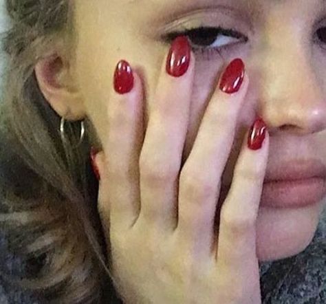 Valentines Aesthetic, Red Nail Polish, Red Nail, Acrylic Designs, Lily Rose Depp, Dream Nails, Lily Rose, Red Aesthetic, Nails Acrylic