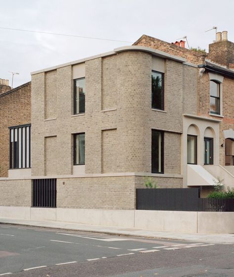 Limewash Paint Exterior, Victorian Street, Three Bedroom House, Small Courtyards, Red Brick House, Property Design, London House, Victorian Terrace, Corner House